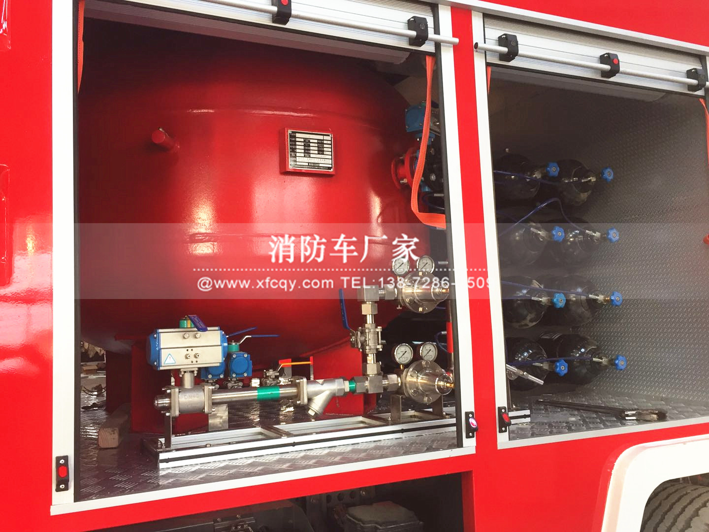 干粉消防車干粉罐系統(tǒng)